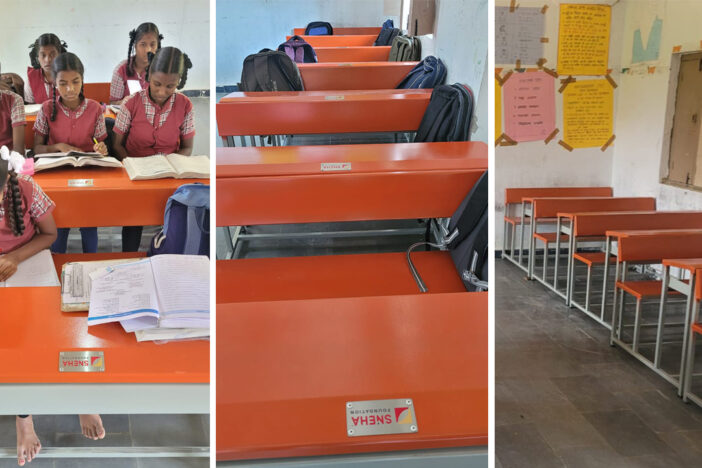 Distributed Dual Desks at ZPHS Ramaipally, Medak District