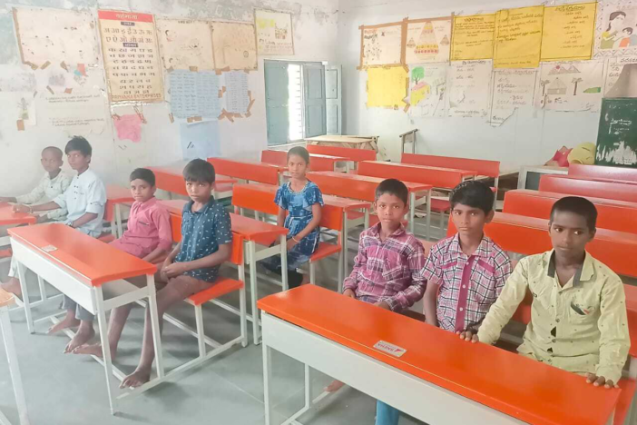 Distributed Dual Desks at Upper Primary School, Nerallapally